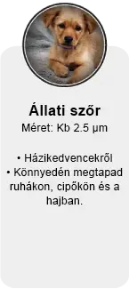 állati szőr ellen légtisztító