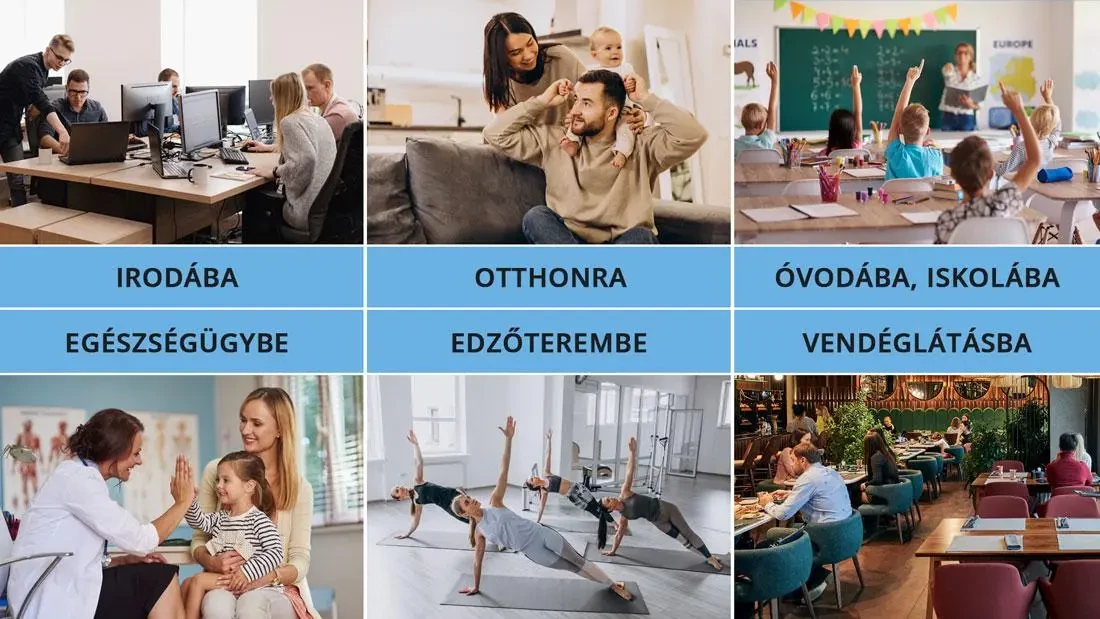 légtisztító szobában, irodában, óvodában, rendelőben