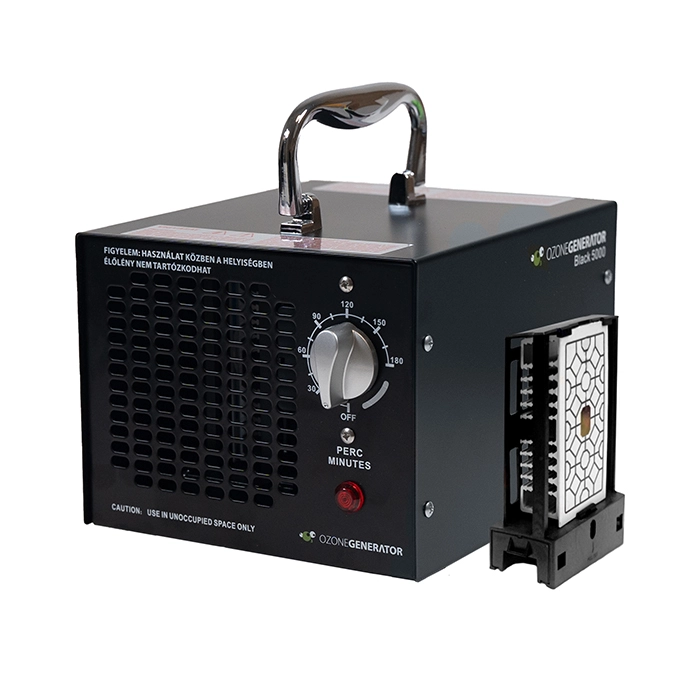 Ajándék Ózonkazettával - OZONEGENERATOR Black 5000 - ózongenerátor 1+1 db könnyen cserélhető ózonkazettával, 3 év garanciával - INGYENES és gyors szállítással